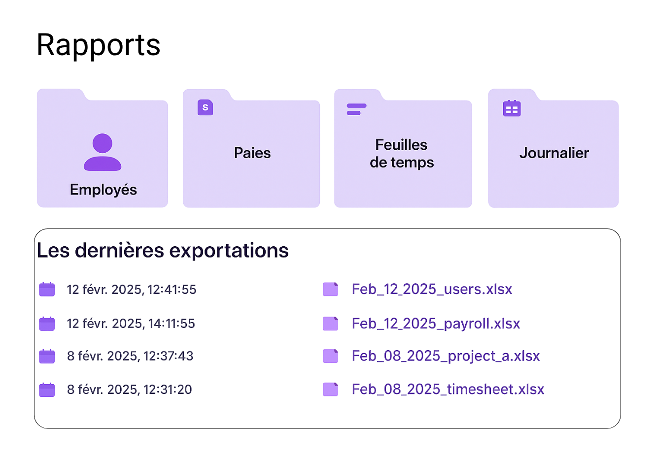 Générez des rapports en un clic  